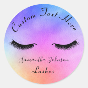 Farbenfrohe Hologramm Rainbow Beauty Makeup Eyelas Runder Aufkleber