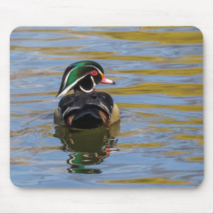 Farbenfrohe Holzente Mousepad