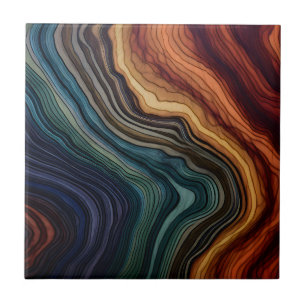 Farbenfrohe Holzkacheln Fliese