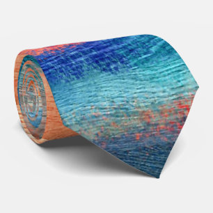 Farbenfrohe Holzkörner Krawatte