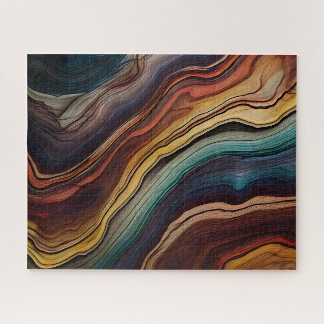 Farbenfrohe Holzpuzzle Puzzle (Horizontal)