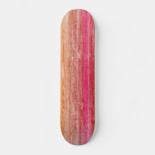 farbenfrohe Holzwand Skateboard