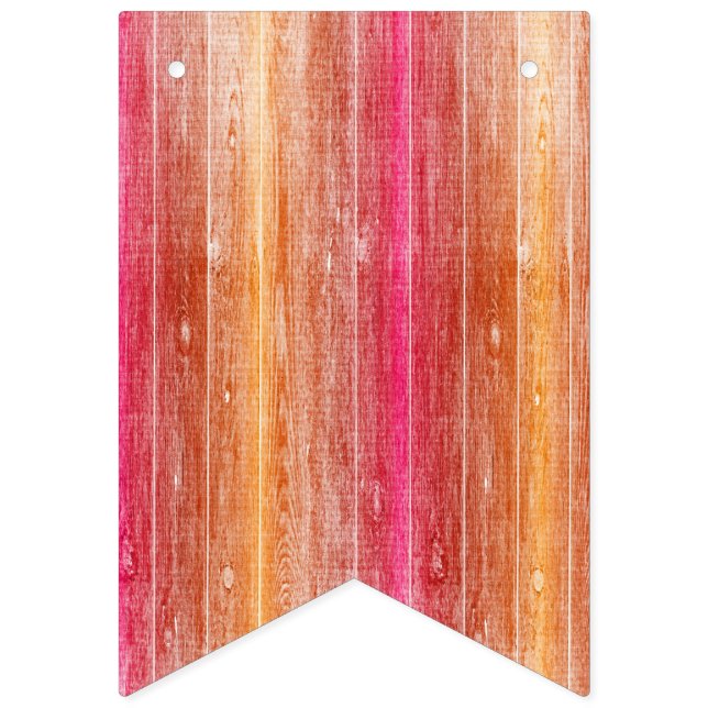 farbenfrohe Holzwand Wimpelkette (Sechzehnte Fahne)