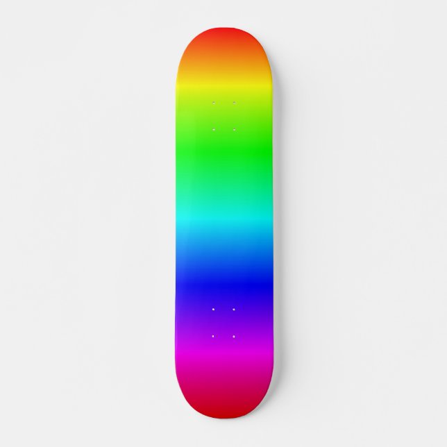 Farbenfrohe Holzzaunplanken Regenbogenskateboard Skateboard (Vorne)