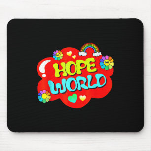 Farbenfrohe Hope World Mousepad