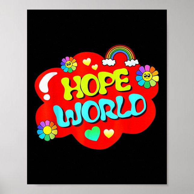Farbenfrohe Hope World Poster (Vorne)