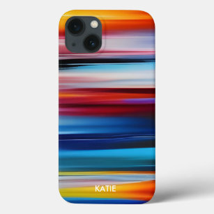 Farbenfrohe, horizontale Streifen Abstrakt Case-Mate iPhone Hülle