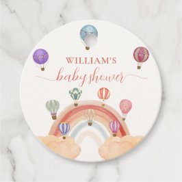 Farbenfrohe Hot Air Ballon Rainbow Baby Dusche Geschenkanhänger