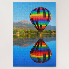 Farbenfrohe Hot Air Ballon Reflektionen auf dem Se Puzzle