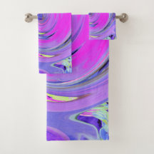 Farbenfrohe Hot Pink und Lila Boho Hippie Swirl