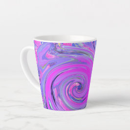 Farbenfrohe Hot Pink und Lila Boho Hippie Swirl Milchtasse