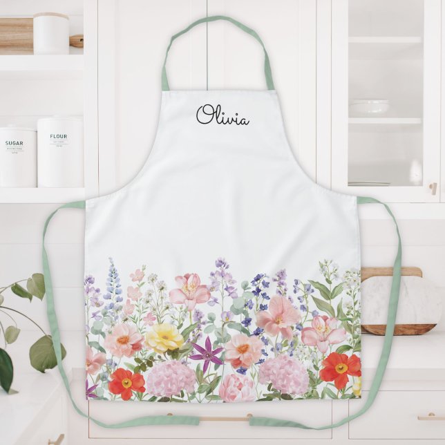 Farbenfrohe Hübsche Blumen Florale Gärten Personal Schürze (Von Creator hochgeladen)