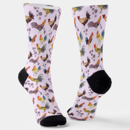 Farbenfrohe Hühner & Eier Barnyard Farm Socken