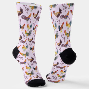 Farbenfrohe Hühner & Eier Barnyard Farm Socken