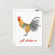Farbenfrohe Hühnerkulisse Postkarte (Vorderseite/Rückseite Beispiel)