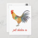 Farbenfrohe Hühnerkulisse Postkarte (Vorne/Hinten)