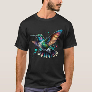 Farbenfrohe Hummingbird Bird Lover Bird Watching T-Shirt