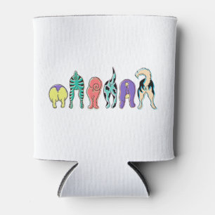 Farbenfrohe Hunde-Hintern Dosenkühler