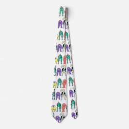 Farbenfrohe Hunde-Hintern-Muster Krawatte