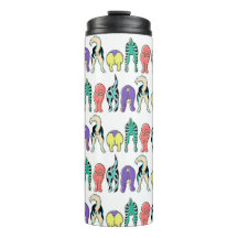 Farbenfrohe Hunde-Hintern-Muster