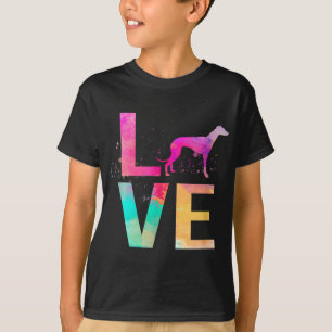 Farbenfrohe Hunde Mama Geschenke Whippet T-Shirt