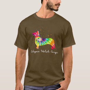 Farbenfrohe Hunde Mama gibt Cardigan Welsh Corgi T-Shirt