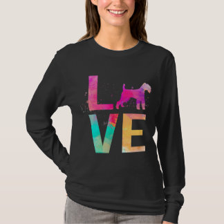 Farbenfrohe Hunde-Mama spendet weich überzogenes W T-Shirt