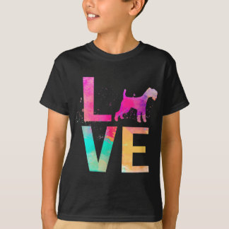 Farbenfrohe Hunde-Mama spendet weich überzogenes W T-Shirt