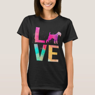 Farbenfrohe Hunde-Mama spendet weich überzogenes W T-Shirt