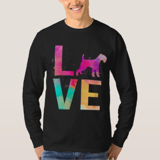 Farbenfrohe Hunde-Mama spendet weich überzogenes W T-Shirt