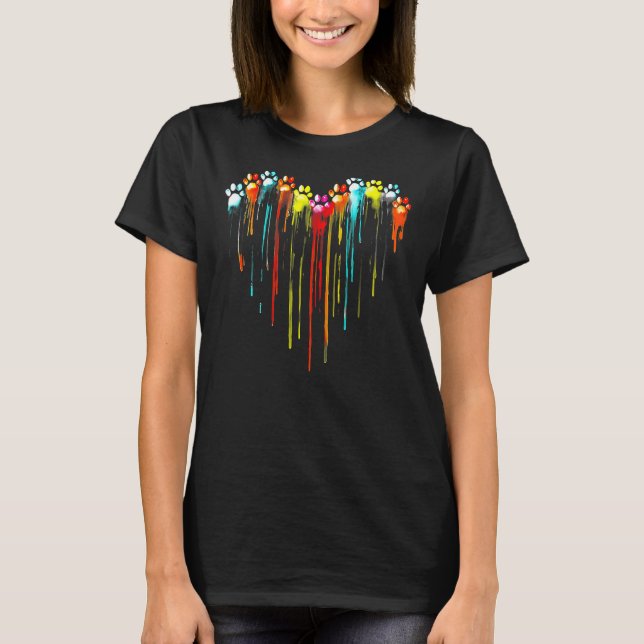 Farbenfrohe Hundekuchen T-Shirt (Vorderseite)