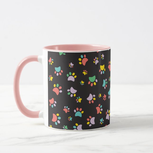 Farbenfrohe Hundekuchen Tasse (Links)