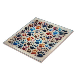 Farbenfrohe Hundekuh mit Leidenschaft Fliese