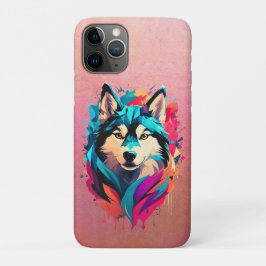 Farbenfrohe Husky Dog Head Vibranly Husky Liebhabe Case-Mate iPhone Hülle