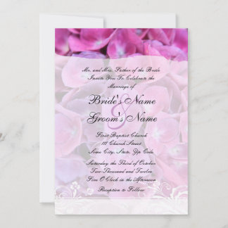 Farbenfrohe Hydrangea-Blume Einladung Hochzeit