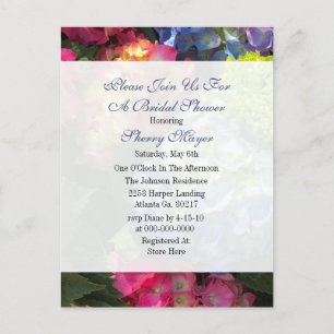 Farbenfrohe Hydrangea Bridal Dusche Einladungen
