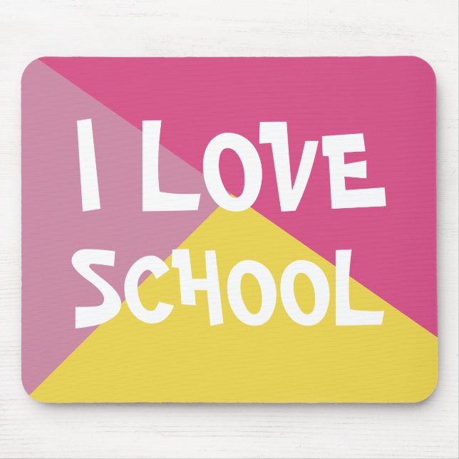 Farbenfrohe I Liebe School Girl Pink, benutzerdefi Mousepad (Vorne)