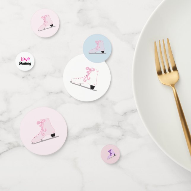 Farbenfrohe Ice-Skate Konfetti (Gruppe)