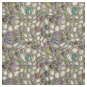 Farbenfrohe Imitate Shiny 3D River Rock Stones Mus Stoff