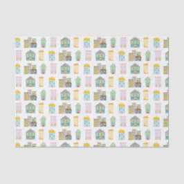 Farbenfrohe Immobilienhäuser für Real Anwesen Seidenpapier