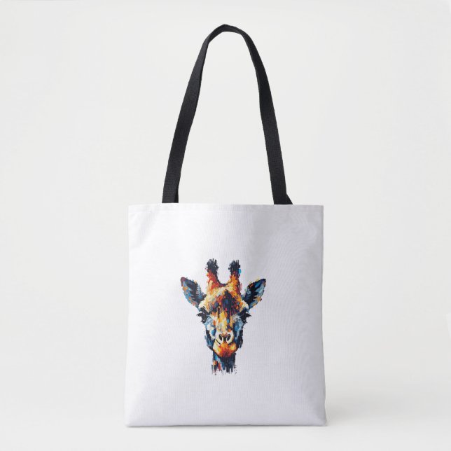 Farbenfrohe Impressionismus Stil Tier Lover Giraff (Vorderseite)