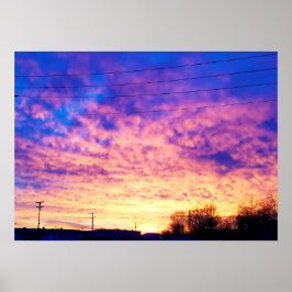 Farbenfrohe Indiana Sunset Poster