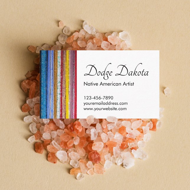 Farbenfrohe indische Streifen Visitenkarte (Von Creator hochgeladen)