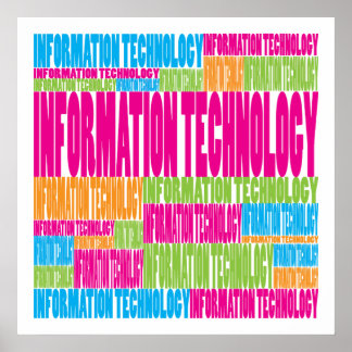 Farbenfrohe Informationstechnologie Poster