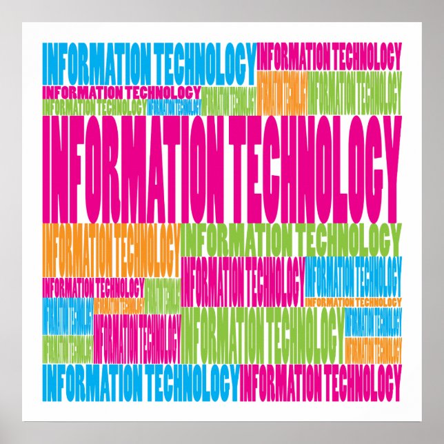 Farbenfrohe Informationstechnologie Poster (Vorne)