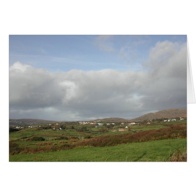 Farbenfrohe irische Dorfszene. (Vorderseite (Horizontal))