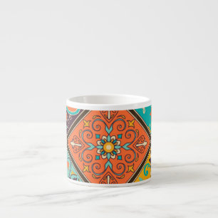 Farbenfrohe islamisch inspirierte Patchwork-Kachel Espressotasse