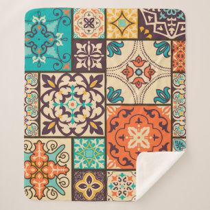 Farbenfrohe islamische Patchwork: Vintage Tile. Sherpadecke