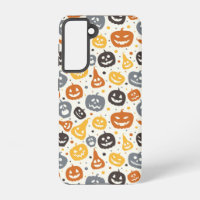 Farbenfrohe Jack-O'-Lantern-Gesichtsmuster