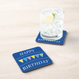 Farbenfrohe Jagdfröhlichkeit zum Geburtstag Getränkeuntersetzer